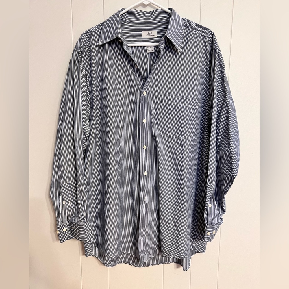 Brooks Brothers button down‎ shirt Sz 16 1/2 Blue